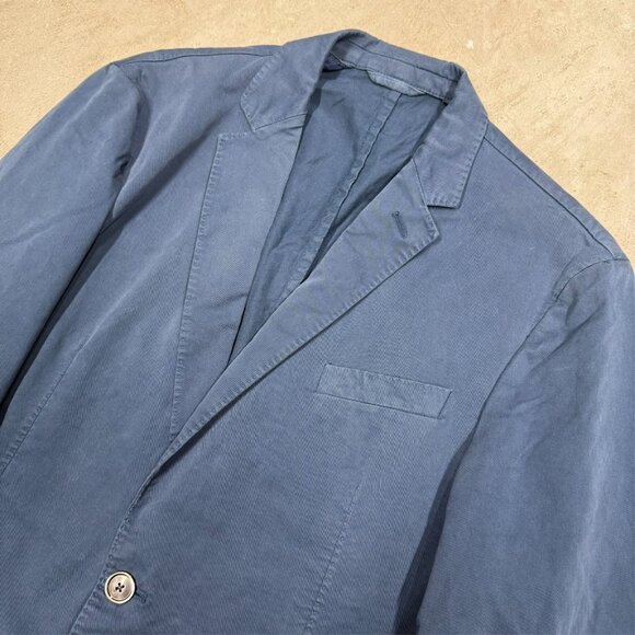 Hugo Boss Stretch Cotton Slim Fit Blazer Canvas Blue Hanry-D 38R - Picture 2 of 10